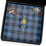 To My Beautiful Soulmate Sunflower Necklace In Your Eyes I Have Found My Home Clan MacKay Blue Tartan Jewelry For Girlfriend, Tartan Sunflower Pendant Necklace, Scottish Tartan Jewelry, valentine necklace, necklace girlfriend, necklace for wife, cute necklaces for girlfriend, jewelry for girlfriend, to my soulmate necklace, to my future wife necklace