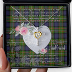 Gift For My Beautiful Girlfriend Necklace Valentine Necklace Clan Ferguson Tartan Cross Dancing Necklace Scottish Tartan Jewelry