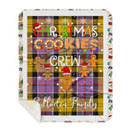 Personalized Gift Tartan Plaid Blanket Clan Culloden With Christmas Cookie Baking Crew Christmas Gift Sherpa Blanket, tartan sherpa blanket,buffalo plaid sherpa blanket,christmas sherpa blanket,Christmas Throw Blanket,green plaid sherpa blanket,green sherpa blanket