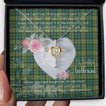 Gift For My Beautiful Girlfriend Necklace Valentine Necklace Clan Allan Tartan Cross Dancing Necklace Scottish Tartan Jewelry
