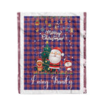 Personalized Gift Tartan Plaid Blanket Clan Laing of Archiestown With Funny Santa Snowman Reindeer Merry Christmas Fleece Blanket, Home Living Room, Plaid Blanket, Tartan Blanket, Scottish Blanket, Buffalo fleece blanket, Christmas Blanket