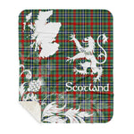 Sherpa Blanket - Tartan Blanket Thistle and Lion Scottish Clan Bisset Pattern Plaid Blanket, plaid sherpa blanket queen,purple sherpa blanket,queen sherpa blanket,queen size sherpa blanket,red sherpa blanket,scottish tartan blankets,sherpa blanket,sherpa christmas blanket