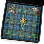 To My Beautiful Soulmate Sunflower Necklace In Your Eyes I Have Found My Home Clan Arbuthnott Hunting Tartan Jewelry For Girlfriend, Tartan Sunflower Pendant Necklace, Scottish Tartan Jewelry, valentine necklace, necklace girlfriend, necklace for wife, cute necklaces for girlfriend, jewelry for girlfriend, to my soulmate necklace, to my future wife necklace