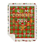 Personalized Gift Tartan Plaid Blanket Clan Grierson With Christmas Cookie Baking Crew Christmas Gift Sherpa Blanket, tartan sherpa blanket,buffalo plaid sherpa blanket,christmas sherpa blanket,Christmas Throw Blanket,green plaid sherpa blanket,green sherpa blanket