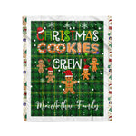 Personalized Gift Tartan Plaid Blanket Clan MacArthur With Christmas Cookie Baking Crew Christmas Gift Blanket, Plaid Blanket, Christmas Fleece Blanket, Christmas Blanket, Tartan Blanket, Scottish Blanket, Scotland Blanket, Family Name Blanket, Custom Blanket, Personalized Blanket