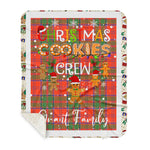 Personalized Gift Tartan Plaid Blanket Clan Grant Ancient With Christmas Cookie Baking Crew Christmas Gift Sherpa Blanket, tartan sherpa blanket,buffalo plaid sherpa blanket,christmas sherpa blanket,Christmas Throw Blanket,green plaid sherpa blanket,green sherpa blanket