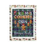 Personalized Gift Tartan Plaid Blanket Clan Stevenson With Christmas Cookie Baking Crew Christmas Gift Blanket, Plaid Blanket, Christmas Fleece Blanket, Christmas Blanket, Tartan Blanket, Scottish Blanket, Scotland Blanket, Family Name Blanket, Custom Blanket, Personalized Blanket