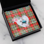 Sea Turtle Necklace Gift for My Beautiful Girlfriend Valentines Necklace Clan Chattan Modern Tartan Blue Turtle Necklace
