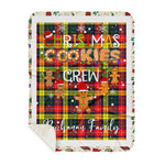 Personalized Gift Tartan Plaid Blanket Clan Buchanan Modern With Christmas Cookie Baking Crew Christmas Gift Sherpa Blanket, tartan sherpa blanket,buffalo plaid sherpa blanket,christmas sherpa blanket,Christmas Throw Blanket,green plaid sherpa blanket,green sherpa blanket