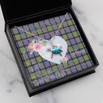 Sea Turtle Necklace Gift for My Beautiful Girlfriend Valentines Necklace Clan Macdonald Of Ranald Tartan Blue Turtle Necklace
