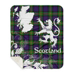 Sherpa Blanket - Tartan Blanket Thistle and Lion Scottish Clan MacDonell of Glengarry Plaid Blanket, plaid sherpa blanket queen,purple sherpa blanket,queen sherpa blanket,queen size sherpa blanket,red sherpa blanket,scottish tartan blankets,sherpa blanket,sherpa christmas blanket