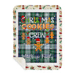 Personalized Gift Tartan Plaid Blanket Clan MacKenzie Dress Ancient With Christmas Cookie Baking Crew Christmas Gift Sherpa Blanket, tartan sherpa blanket,buffalo plaid sherpa blanket,christmas sherpa blanket,Christmas Throw Blanket,green plaid sherpa blanket,green sherpa blanket