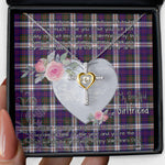 Gift For My Beautiful Girlfriend Necklace Valentine Necklace Clan MacDonald Dress Modern Tartan Cross Dancing Necklace Scottish Tartan Jewelry