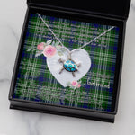 Sea Turtle Necklace Gift for My Beautiful Girlfriend Valentines Necklace Clan Mow Tartan Blue Turtle Necklace