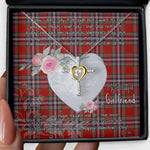 Gift For My Beautiful Girlfriend Necklace Valentine Necklace Clan MacFarlane Red Tartan Cross Dancing Necklace Scottish Tartan Jewelry