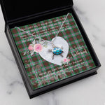 Sea Turtle Necklace Gift for My Beautiful Girlfriend Valentines Necklace Clan Brodie Modern Tartan Blue Turtle Necklace