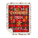 Personalized Gift Tartan Plaid Blanket Clan MacColl With Christmas Cookie Baking Crew Christmas Gift Sherpa Blanket, tartan sherpa blanket,buffalo plaid sherpa blanket,christmas sherpa blanket,Christmas Throw Blanket,green plaid sherpa blanket,green sherpa blanket