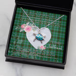 Sea Turtle Necklace Gift for My Beautiful Girlfriend Valentines Necklace Clan Duncan of Sketraw Tartan Blue Turtle Necklace
