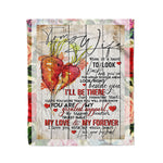Scotstee Shop - Personalized Gift Letter Love Quote To My Wife Holiday Gift Letter To My Wife Family Gift Fleece Blanket