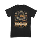 Scotstee Shop - 58th Birthday Gifts 58 Years Old Retro Born In April 1963 Birthday Shirt