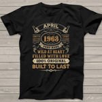 Scotstee Shop - 58th Birthday Gifts 58 Years Old Retro Born In April 1963 Birthday Shirt
