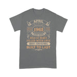 Scotstee Shop - 58th Birthday Gifts 58 Years Old Retro Born In April 1963 Birthday Shirt
