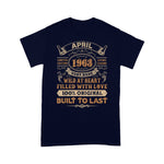 Scotstee Shop - 58th Birthday Gifts 58 Years Old Retro Born In April 1963 Birthday Shirt