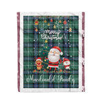 Personalized Gift Tartan Plaid Blanket Clan MacDonald Of The Isles Ancient With Funny Santa Snowman Reindeer Merry Christmas Fleece Blanket, Home Living Room, Plaid Blanket, Tartan Blanket, Scottish Blanket, Buffalo fleece blanket, Christmas Blanket