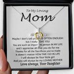 Cross Dancing Necklace - To My Loving Mom - Important Person In My Life Mother's Day Gift From Daughter Necklace