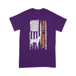 Scotstee Shop - Vintage USA American Flag Pitbull Grandpa Pittie Silhouette 4th Of July Shirt