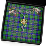 To My Beautiful Soulmate Sunflower Necklace In Your Eyes I Have Found My Home Clan Armstrong Tartan Jewelry For Girlfriend, Tartan Sunflower Pendant Necklace, Scottish Tartan Jewelry, valentine necklace, necklace girlfriend, necklace for wife, cute necklaces for girlfriend, jewelry for girlfriend, to my soulmate necklace, to my future wife necklace