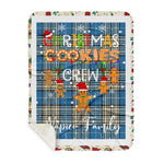 Personalized Gift Tartan Plaid Blanket Clan Napier Ancient With Christmas Cookie Baking Crew Christmas Gift Sherpa Blanket, tartan sherpa blanket,buffalo plaid sherpa blanket,christmas sherpa blanket,Christmas Throw Blanket,green plaid sherpa blanket,green sherpa blanket