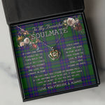 To My Beautiful Soulmate Necklace In Your Eyes I Have Found My Home Clan Lockhart Modern Tartan Crown Pendant Necklace
