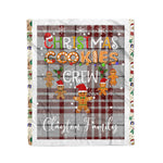 Personalized Gift Tartan Plaid Blanket Clan Clayton With Christmas Cookie Baking Crew Christmas Gift Blanket, Plaid Blanket, Christmas Fleece Blanket, Christmas Blanket, Tartan Blanket, Scottish Blanket, Scotland Blanket, Family Name Blanket, Custom Blanket, Personalized Blanket