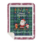 Personalized Gift Tartan Plaid Blanket Clan MacDonald Of The Isles Hunting Ancient With Funny Santa Snowman Reindeer Merry Christmas Gift Sherpa Blanket, blue plaid sherpa blanket,blue tartan sherpa blanket,Buchan,buffalo plaid sherpa blanket,christmas sherpa blanket,Christmas Throw Blanket-Recovered