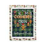 Personalized Gift Tartan Plaid Blanket Clan Spottiswood With Christmas Cookie Baking Crew Christmas Gift Blanket, Plaid Blanket, Christmas Fleece Blanket, Christmas Blanket, Tartan Blanket, Scottish Blanket, Scotland Blanket, Family Name Blanket, Custom Blanket, Personalized Blanket