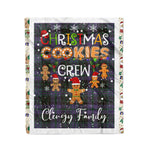 Personalized Gift Tartan Plaid Blanket Clan Clergy Purple With Christmas Cookie Baking Crew Christmas Gift Blanket, Plaid Blanket, Christmas Fleece Blanket, Christmas Blanket, Tartan Blanket, Scottish Blanket, Scotland Blanket, Family Name Blanket, Custom Blanket, Personalized Blanket