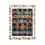 Fleece Blanket - Personalized Gift Tartan Plaid Blanket Clan Moffat With Christmas Cookie Baking Crew Christmas Gift Fleece Blanket
