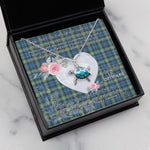 Sea Turtle Necklace Gift for My Beautiful Girlfriend Valentines Necklace Clan Lamont Ancient Tartan Blue Turtle Necklace