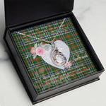 Rising Phoenix Necklace - Valentine Necklace Clan Bisset Tartan Gift for Girlfriend, Gift for My Wife Rising Phoenix Necklace