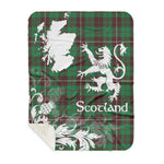 Sherpa Blanket - Tartan Blanket Thistle and Lion Scottish Clan MacKinnon Hunting Ancient Plaid Blanket, plaid sherpa blanket queen,purple sherpa blanket,queen sherpa blanket,queen size sherpa blanket,red sherpa blanket,scottish tartan blankets,sherpa blanket,sherpa christmas blanket