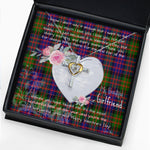 Gift For My Beautiful Girlfriend Necklace Valentine Necklace Clan Donaldson Tartan Cross Dancing Necklace Scottish Tartan Jewelry