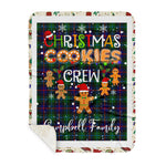 Personalized Gift Tartan Plaid Blanket Clan Campbell Of Cawdor Modern With Christmas Cookie Baking Crew Christmas Gift Sherpa Blanket, tartan sherpa blanket,buffalo plaid sherpa blanket,christmas sherpa blanket,Christmas Throw Blanket,green plaid sherpa blanket,green sherpa blanket