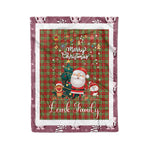 Personalized Gift Tartan Plaid Blanket Clan Leask Modern With Funny Santa Snowman Reindeer Merry Christmas Fleece Blanket, Home Living Room, Plaid Blanket, Tartan Blanket, Scottish Blanket, Buffalo fleece blanket, Christmas Blanket