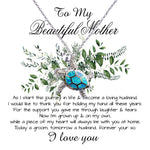 Opal Turtle Necklace - Mom Necklace, Son To My Mother Necklace On Wedding Day Gift For Mom, Mother Of The Groom Gift From Groom