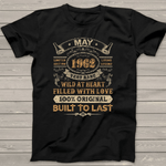 Scotstee Shop - 59th Birthday Gifts 59 Years Old Retro Born In May 1962 Birthday Shirt