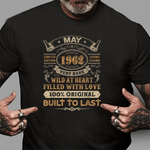 Scotstee Shop - 59th Birthday Gifts 59 Years Old Retro Born In May 1962 Birthday Shirt