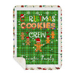Personalized Gift Tartan Plaid Blanket Clan Forrester Hunting With Christmas Cookie Baking Crew Christmas Gift Sherpa Blanket, tartan sherpa blanket,buffalo plaid sherpa blanket,christmas sherpa blanket,Christmas Throw Blanket,green plaid sherpa blanket,green sherpa blanket