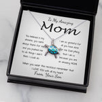 Opal Turtle Necklace - Mom Necklace - To Mom Necklace, Gift for Mom from Son