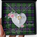 Gift For My Beautiful Girlfriend Necklace Valentine Necklace Clan Leslie Tartan Cross Dancing Necklace Scottish Tartan Jewelry